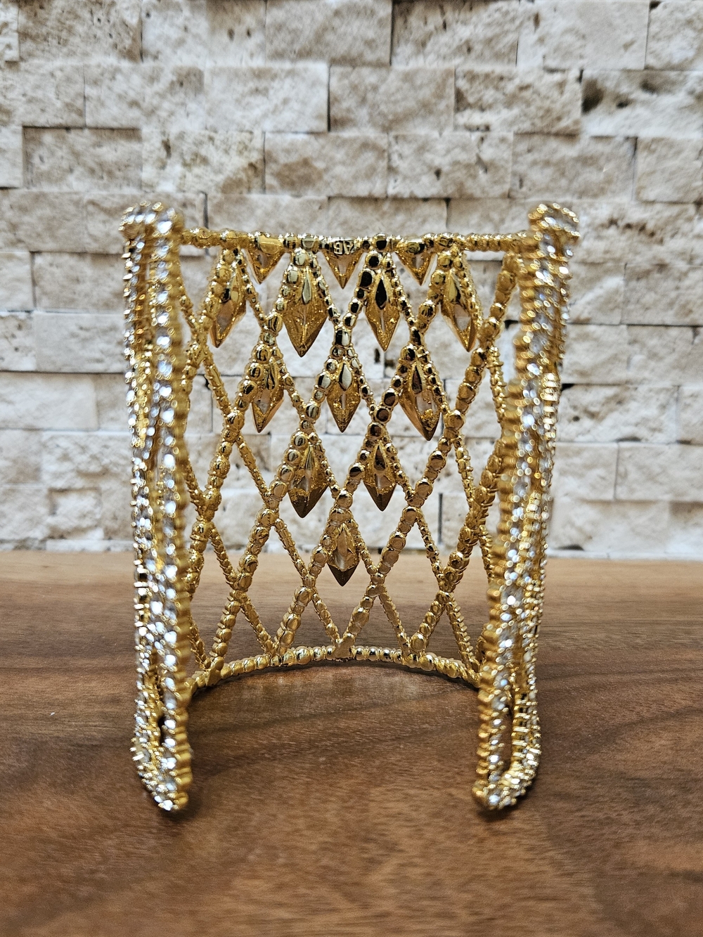alexis BITTAR Crystal-Embellished Gold CUFF - Picture 2 of 3